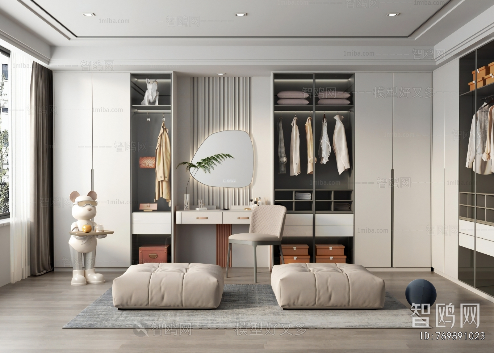 Modern Clothes Storage Area