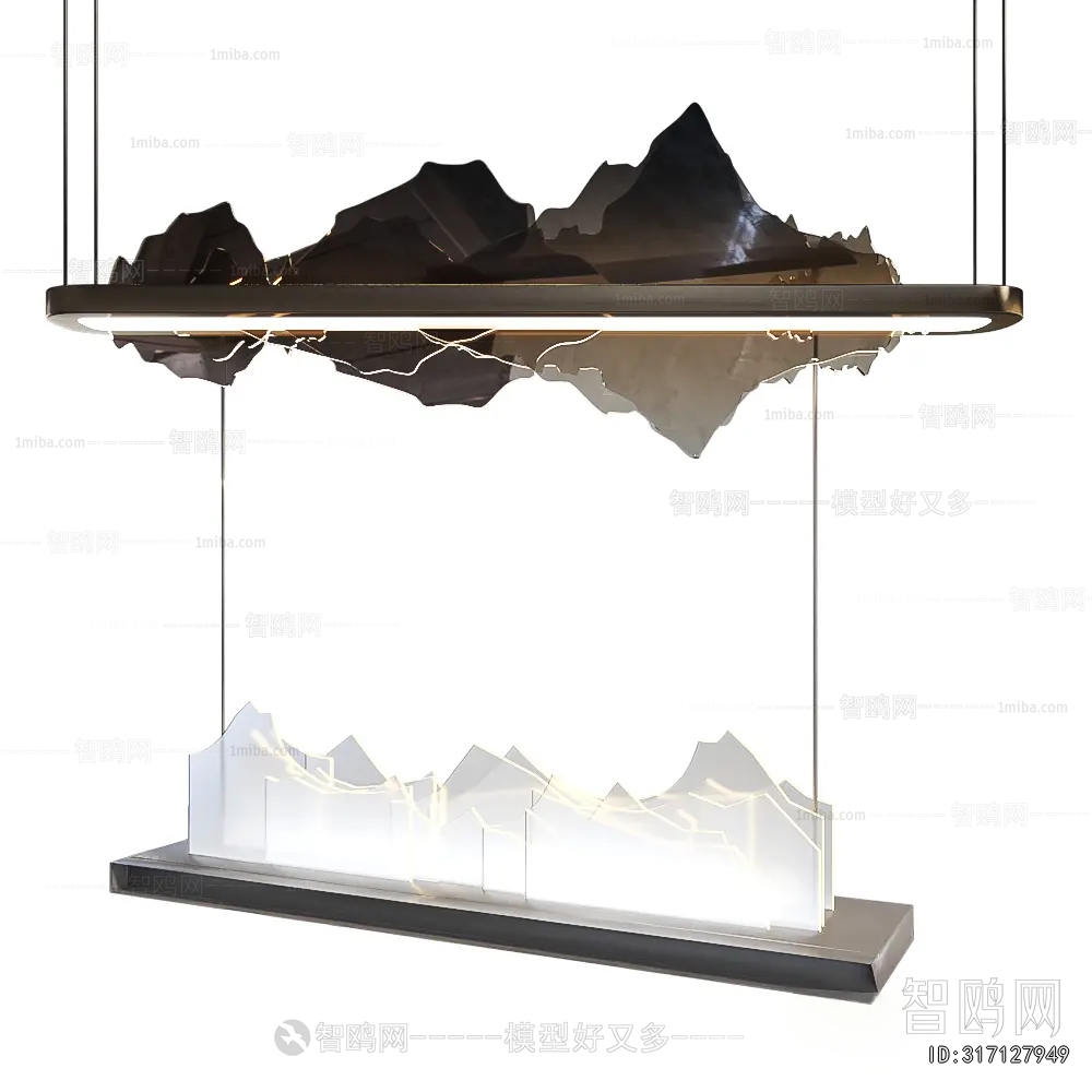 New Chinese Style Long Chandelier