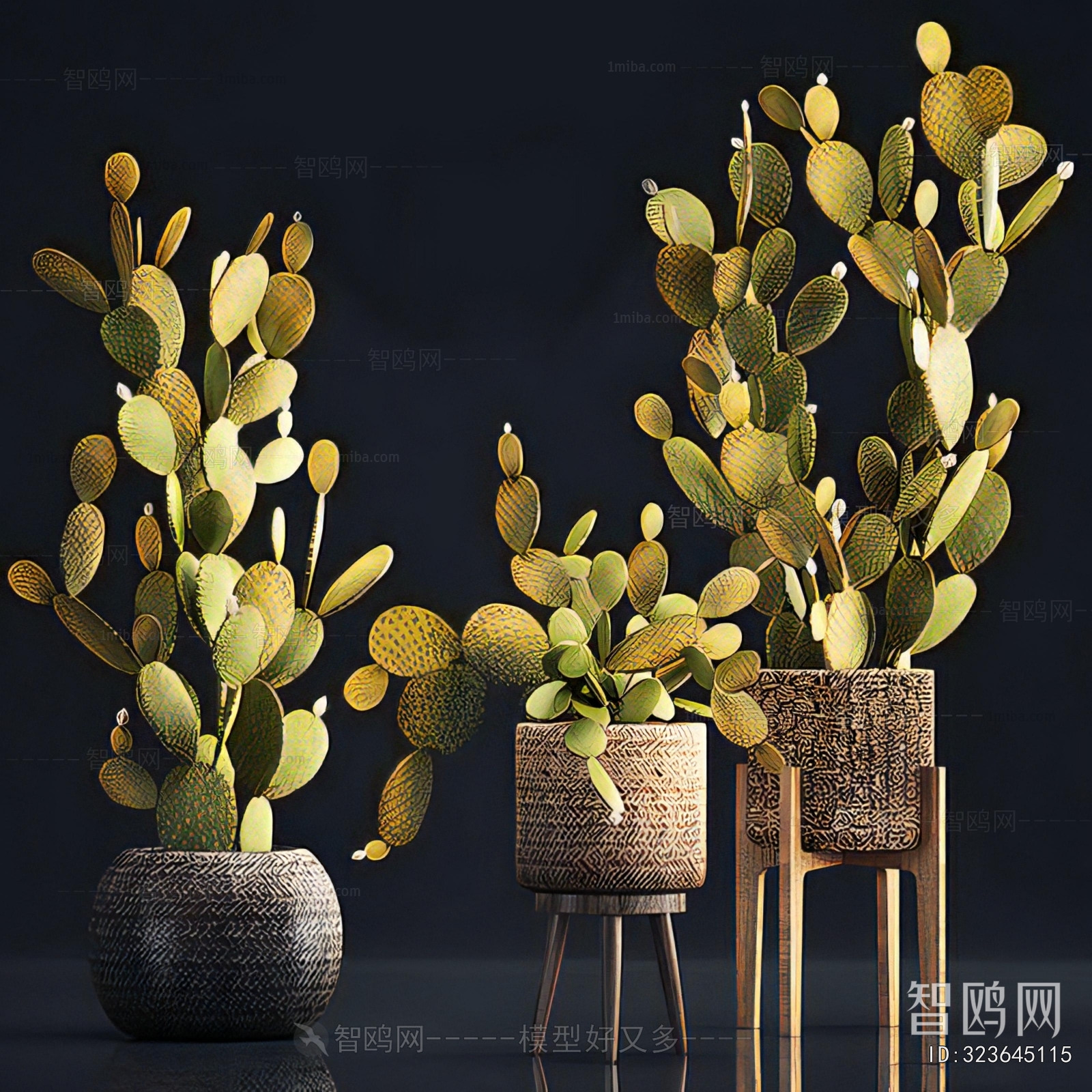 Modern Potted Green Plant