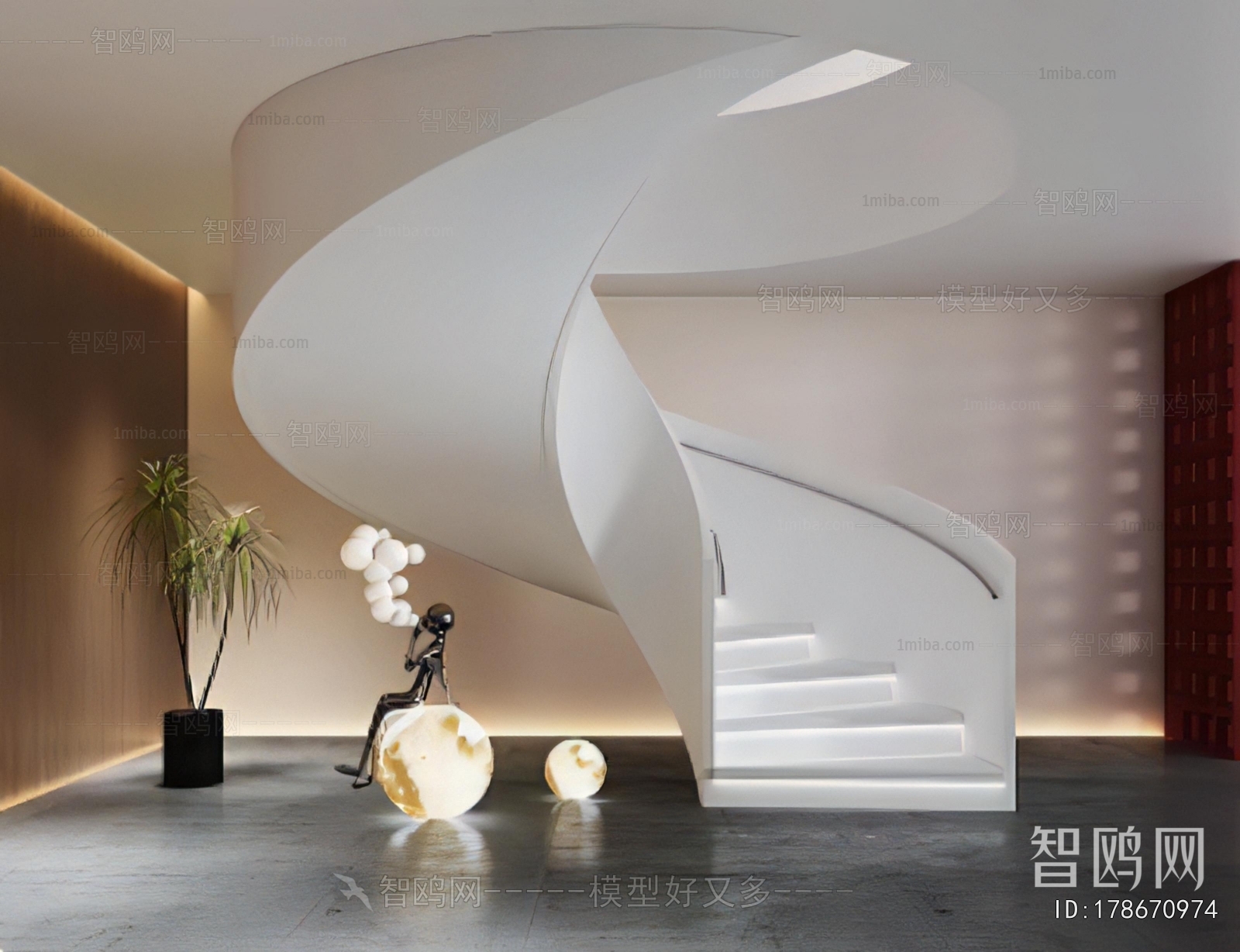 Modern Rotating Staircase