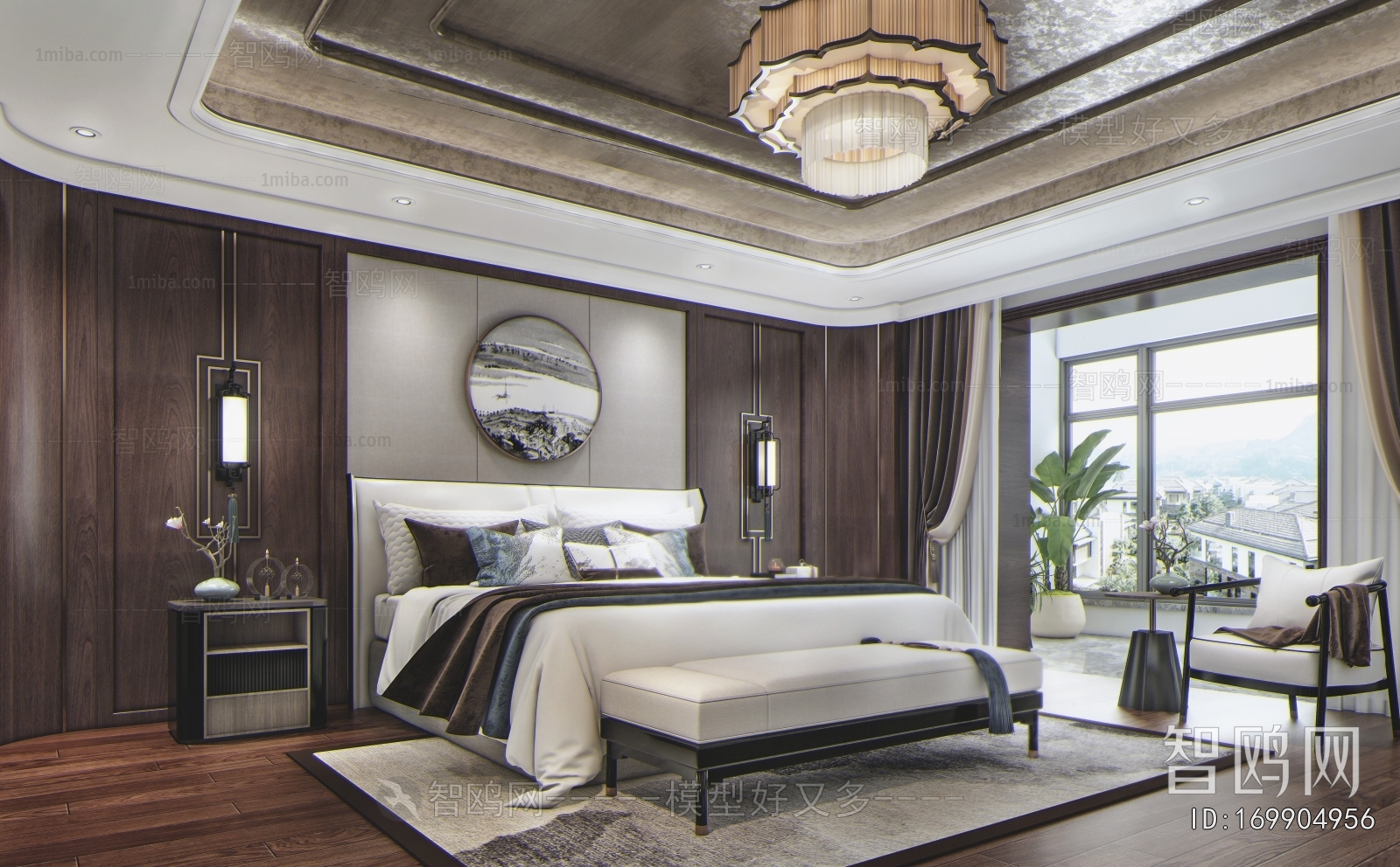 New Chinese Style Bedroom
