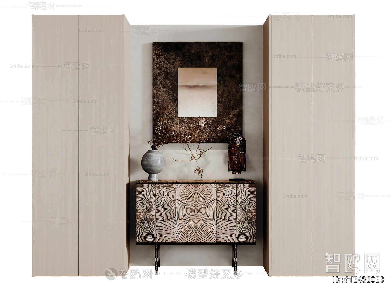 Wabi-sabi Style Entrance Cabinet