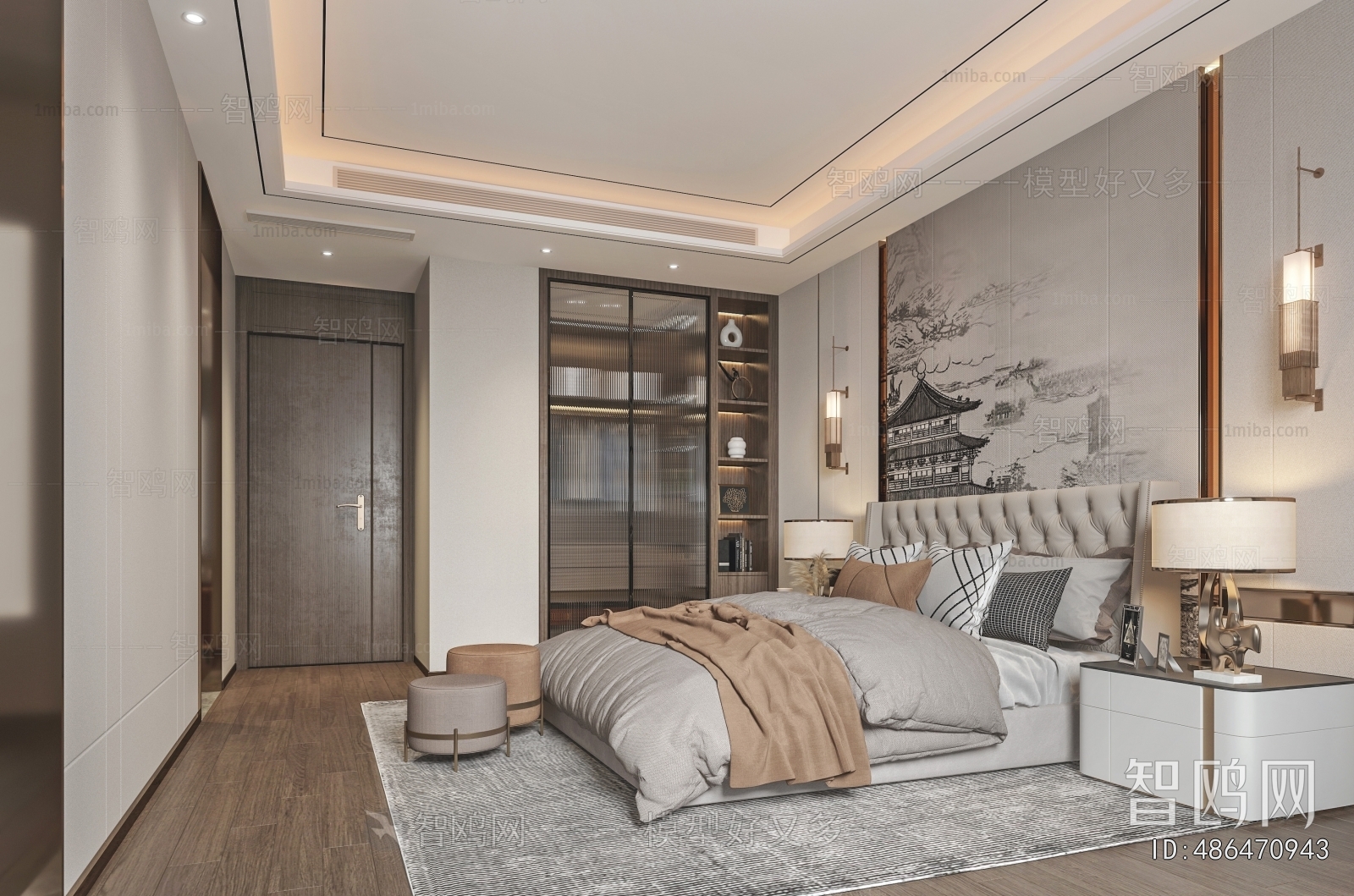 New Chinese Style Bedroom