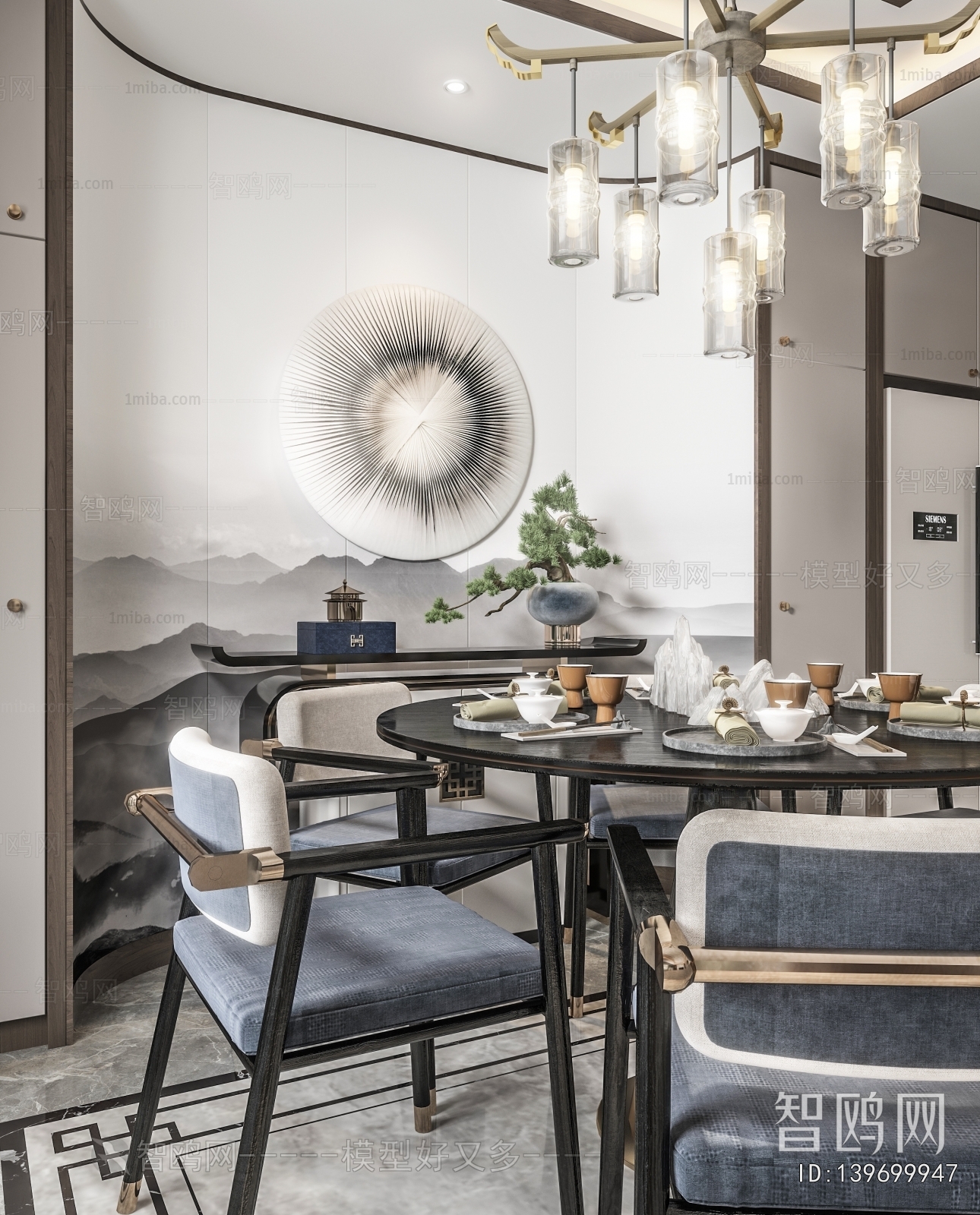 New Chinese Style A Living Room