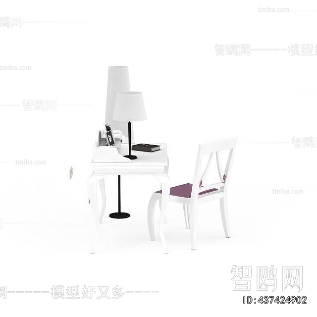 Simple European Style Computer Desk And Chair