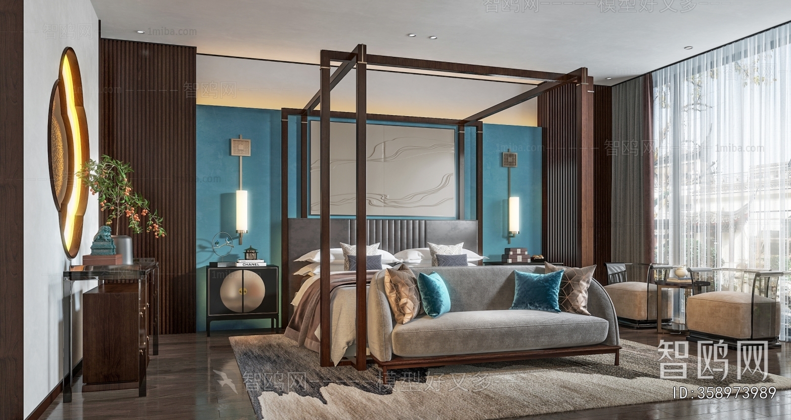 New Chinese Style Bedroom