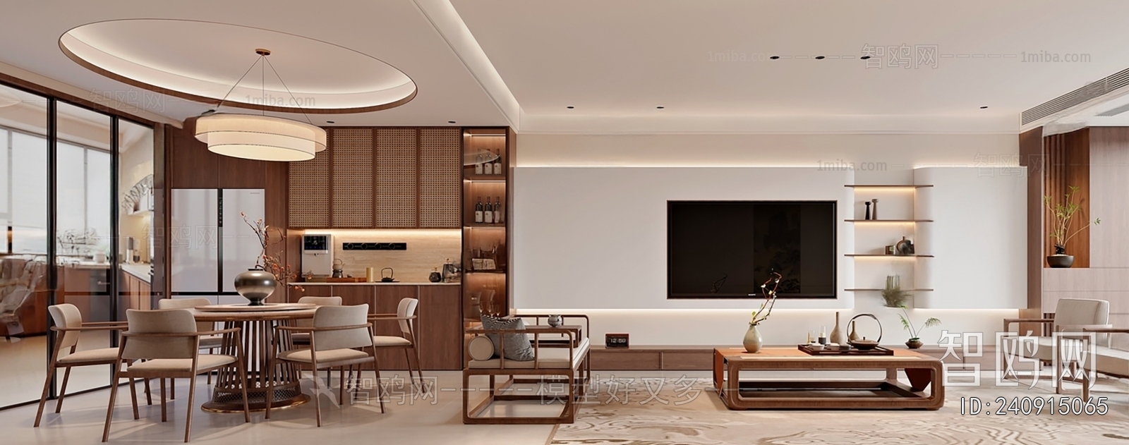 New Chinese Style A Living Room