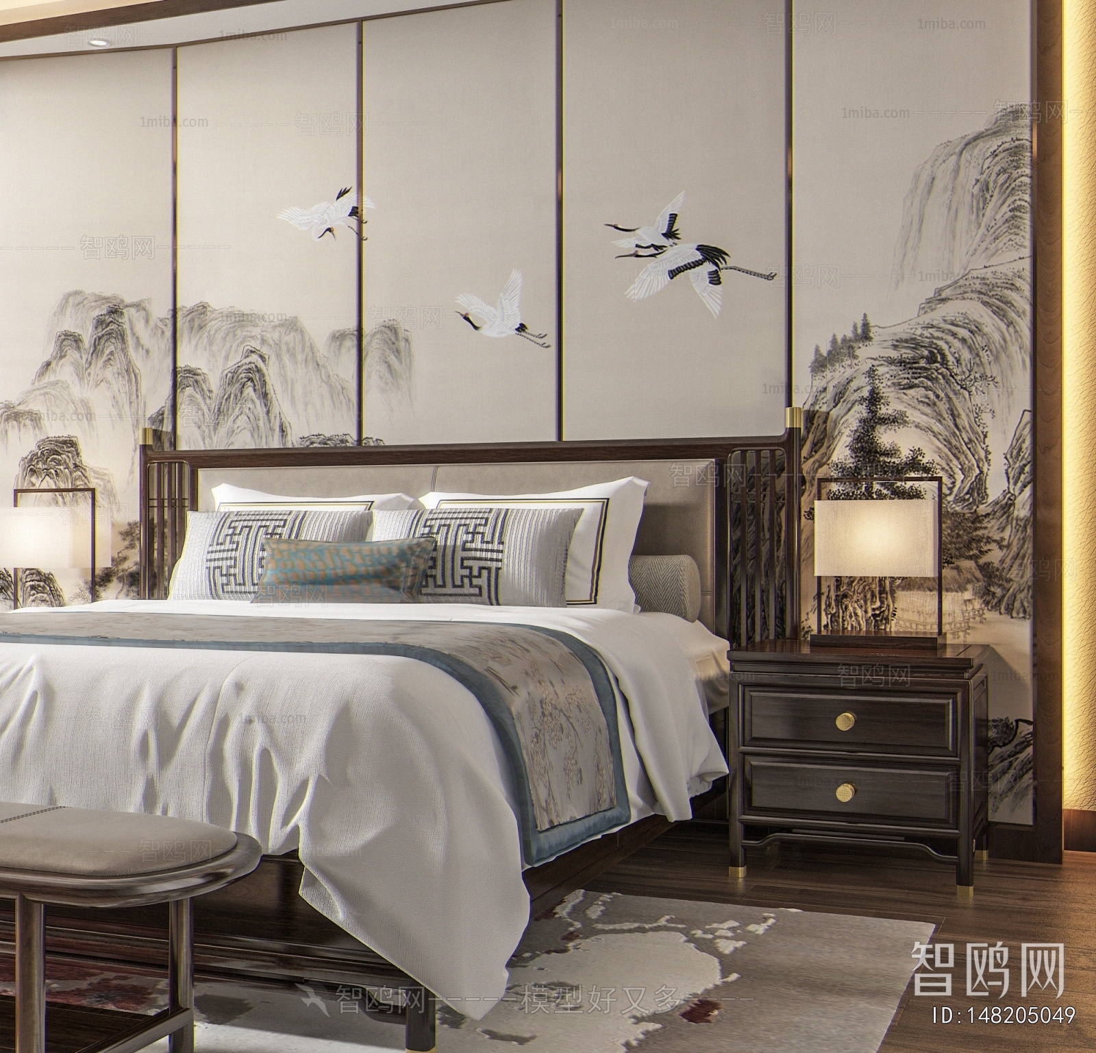 New Chinese Style Bedroom