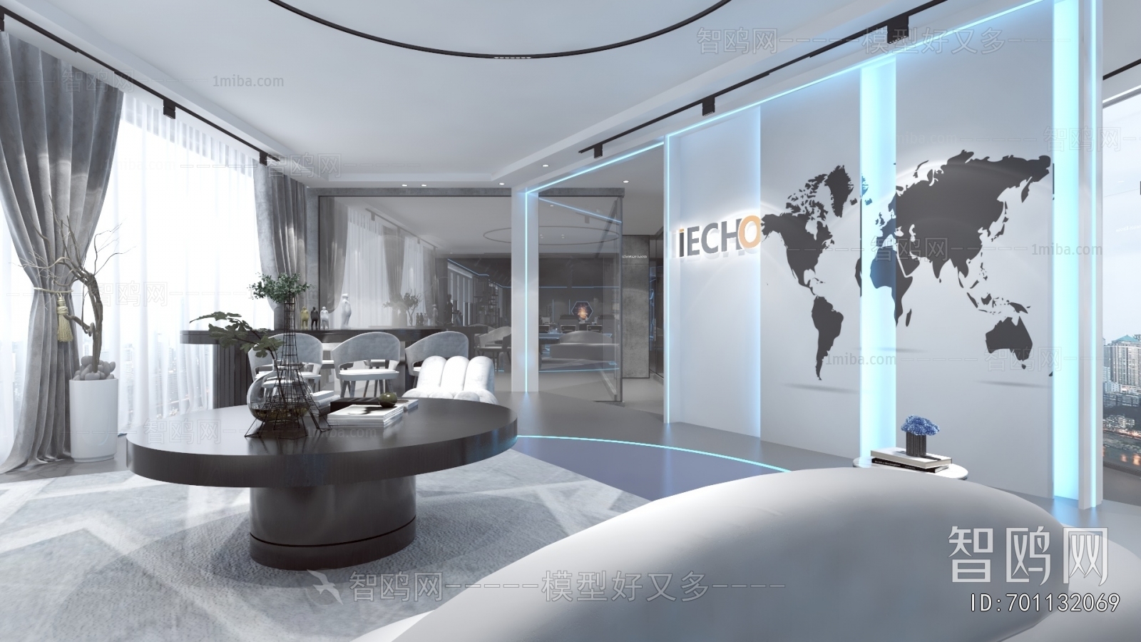 Modern Office Negotiation Area