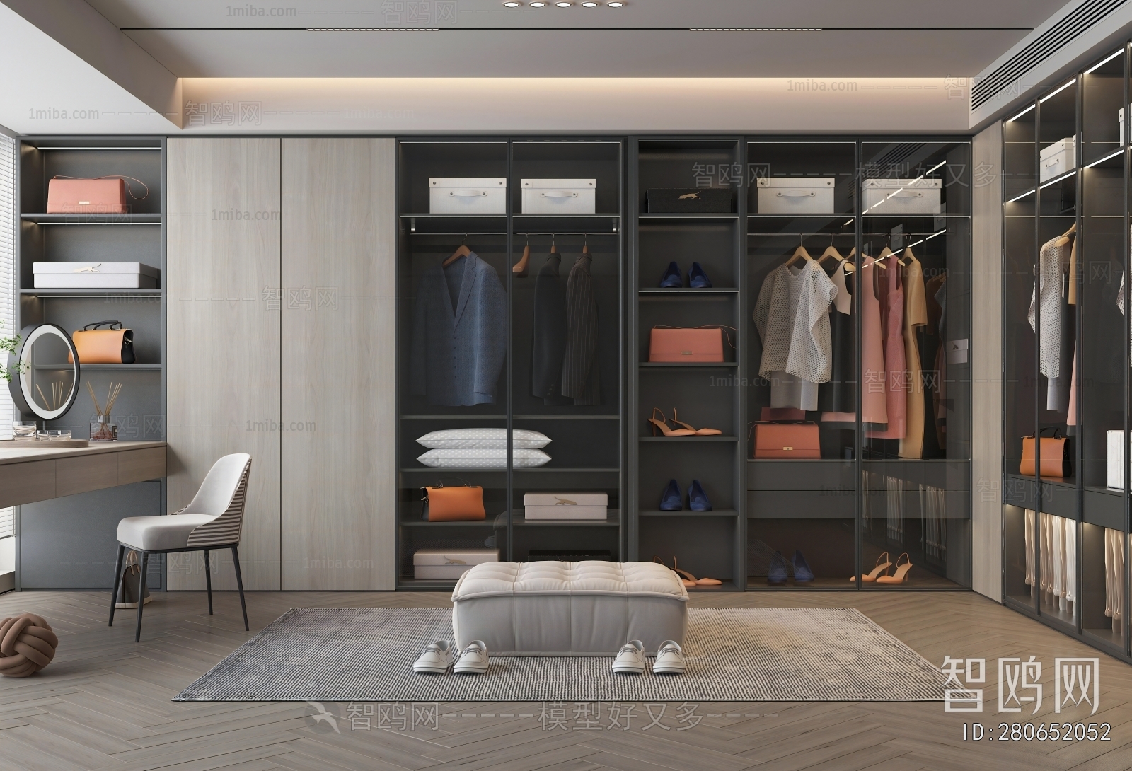 Modern Clothes Storage Area