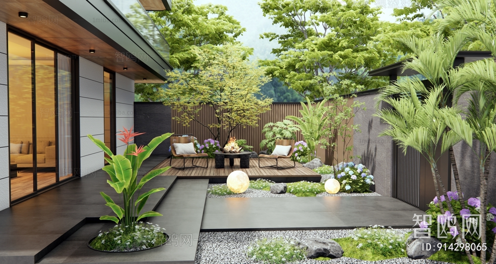 Modern Courtyard/landscape