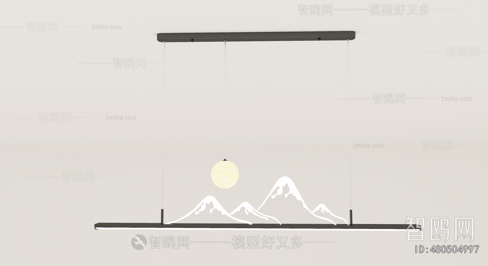 New Chinese Style Long Chandelier