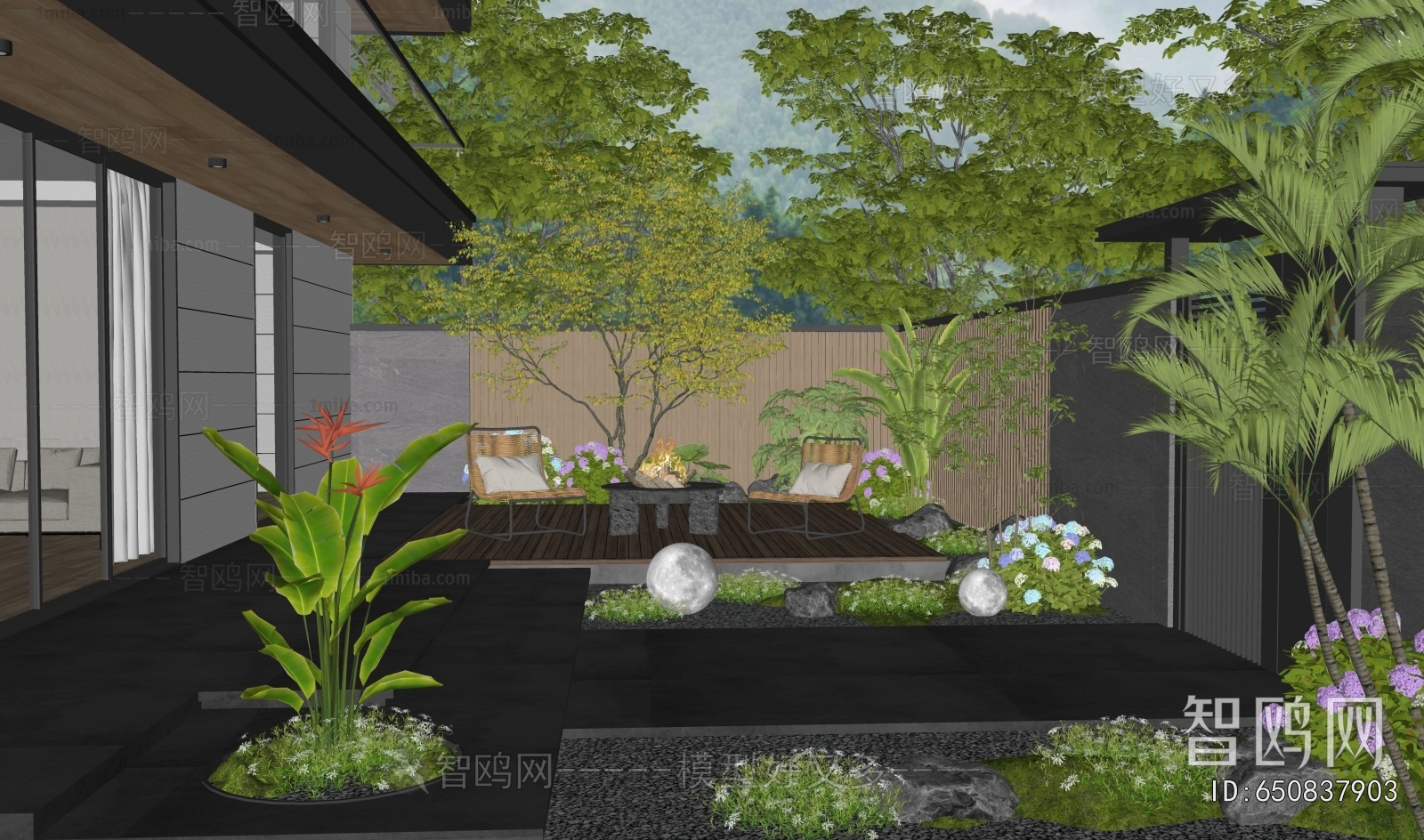 Modern Courtyard/landscape