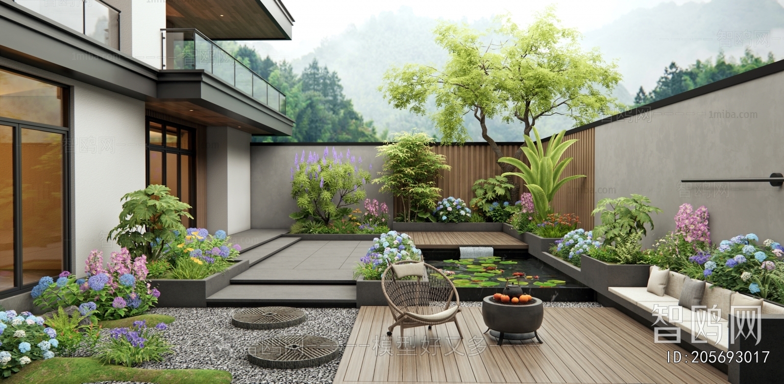 Modern Courtyard/landscape