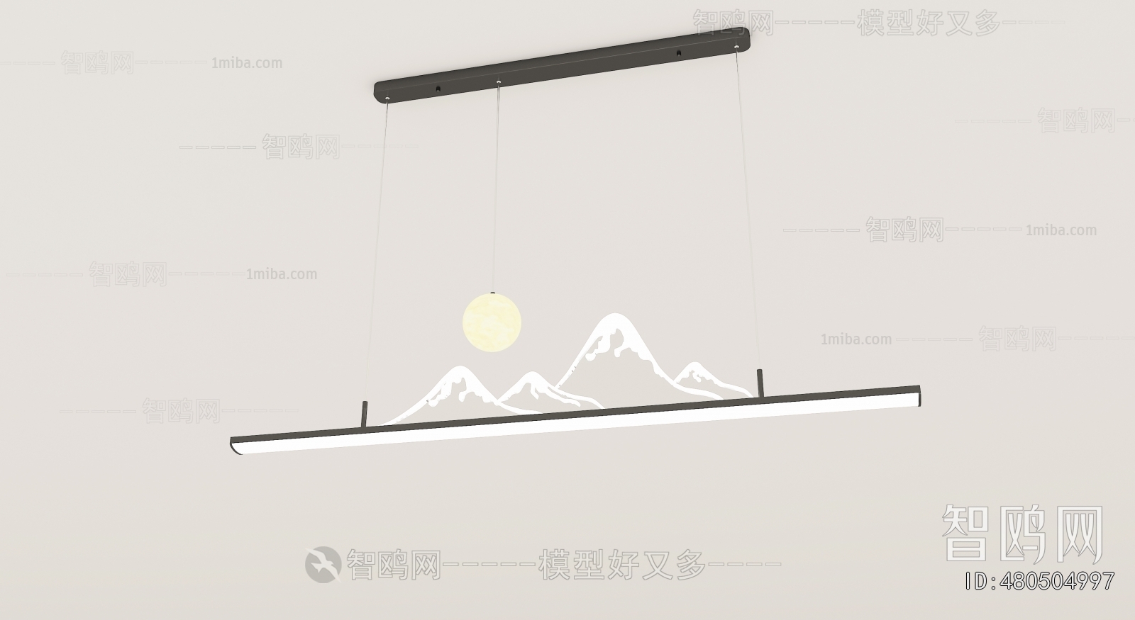 New Chinese Style Long Chandelier