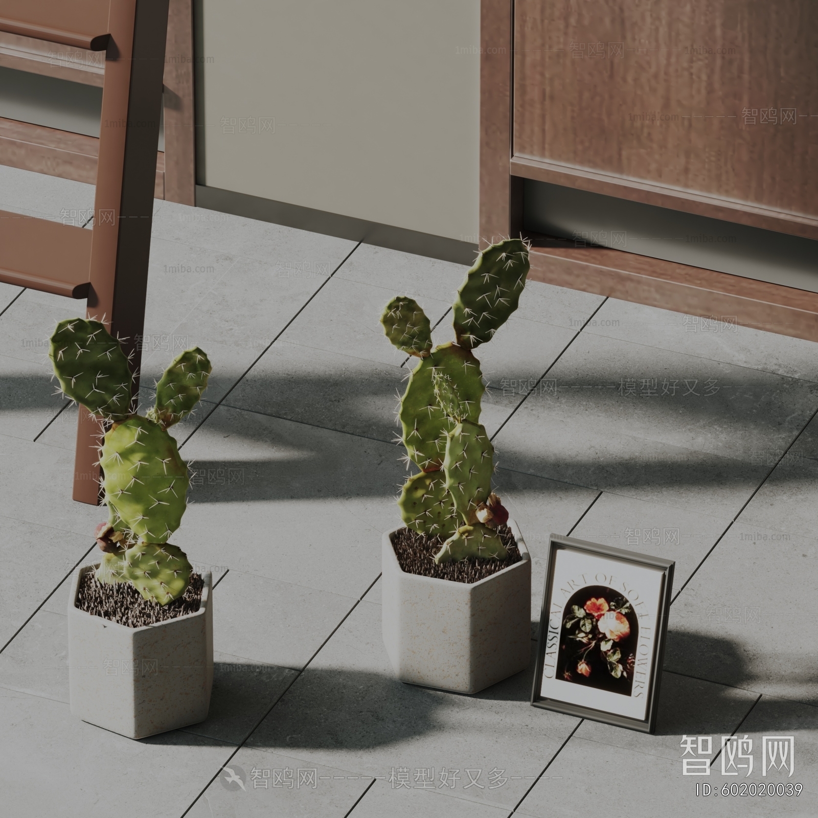 Modern Potted Green Plant