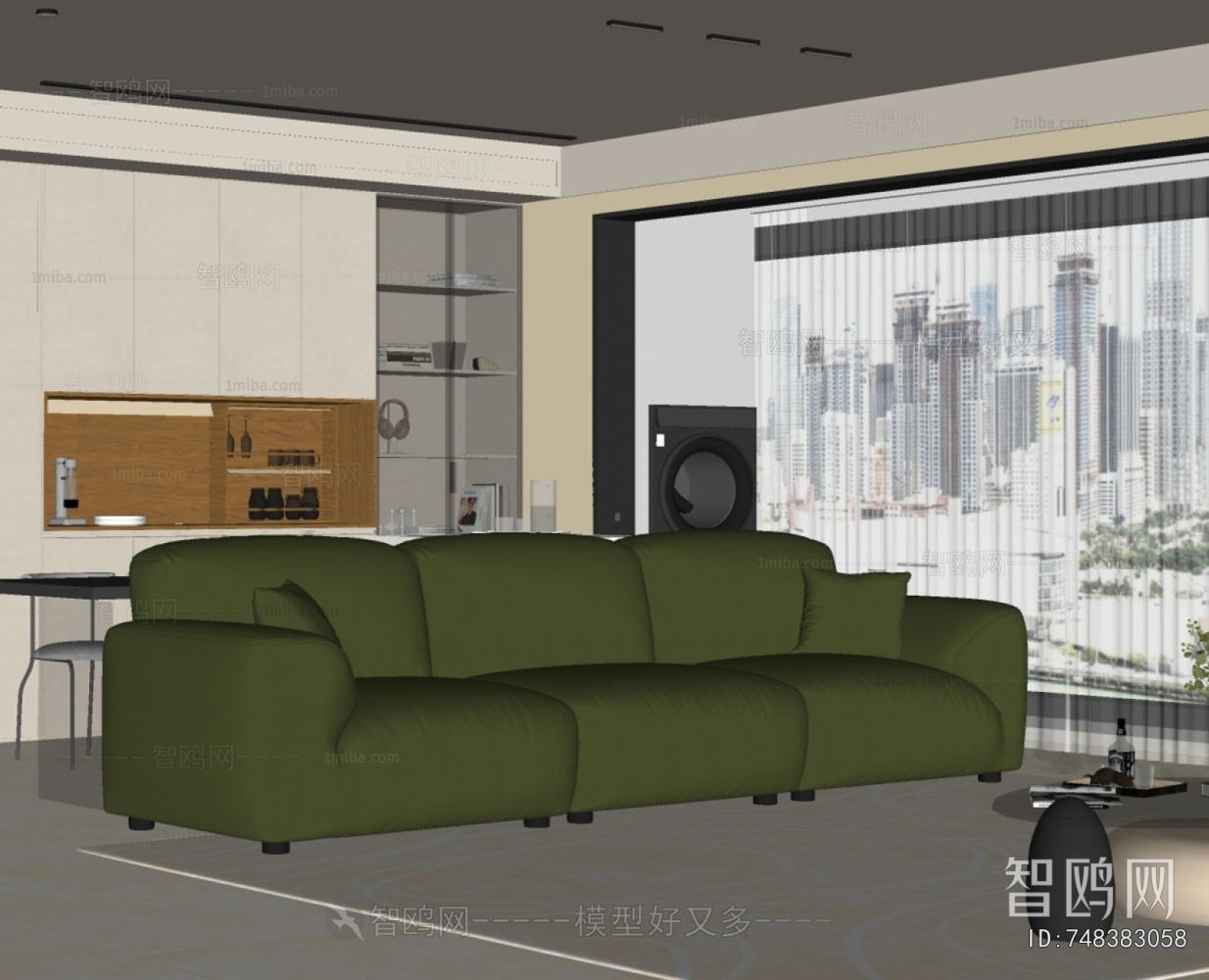 Modern Three-seat Sofa