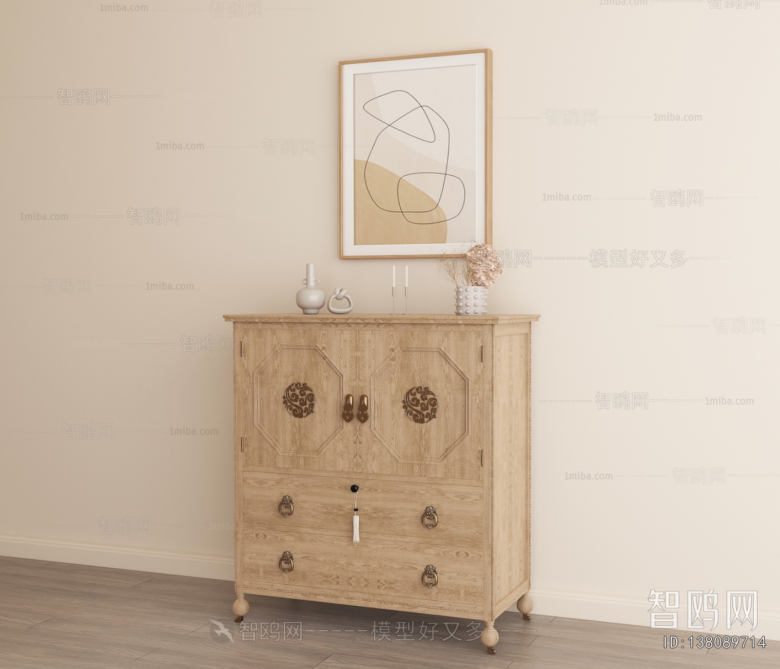 New Chinese Style Side Cabinet