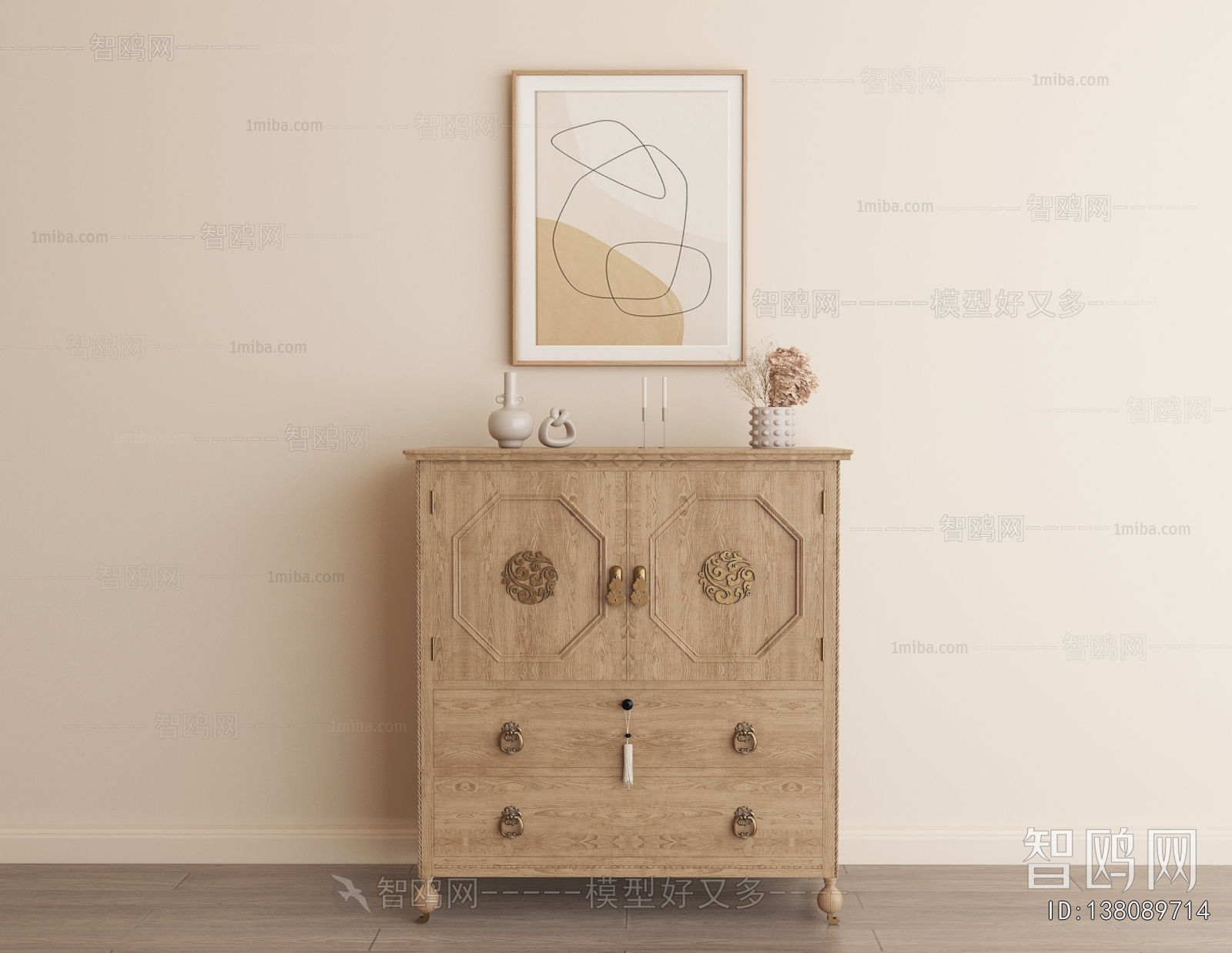 New Chinese Style Side Cabinet