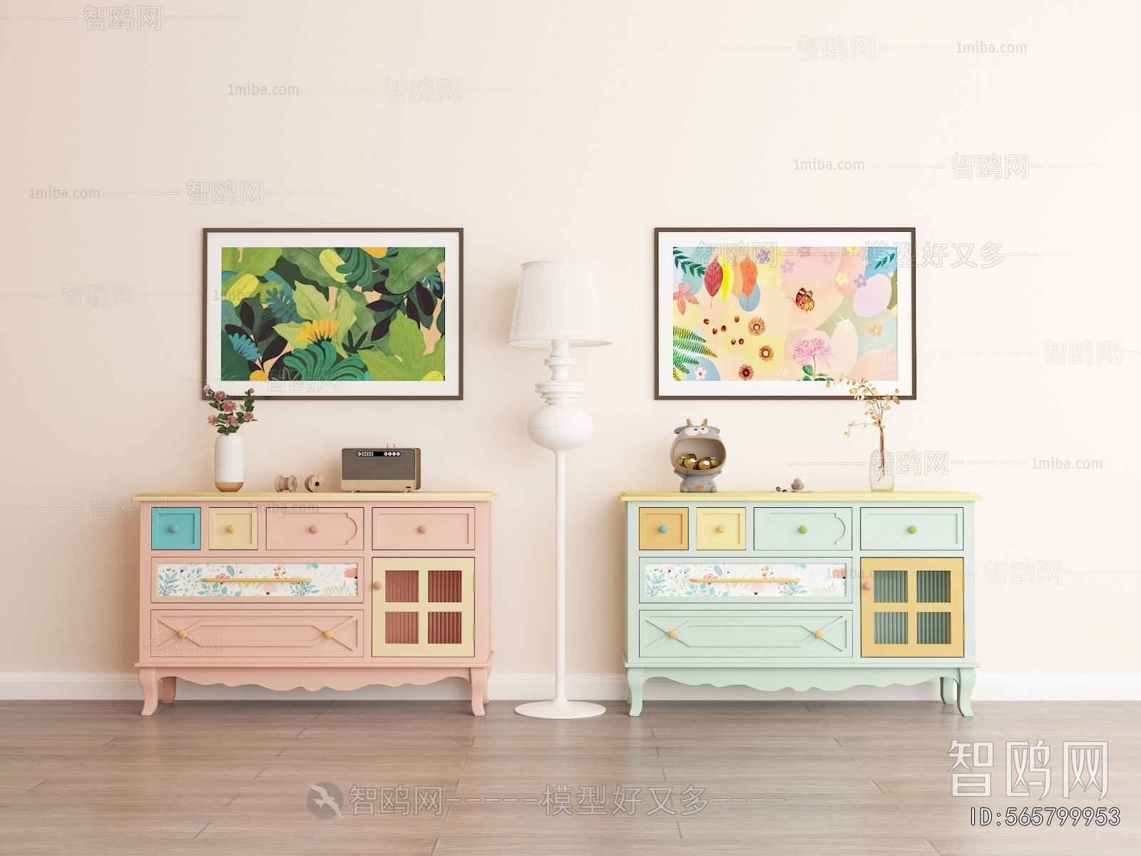 Simple European Style Side Cabinet