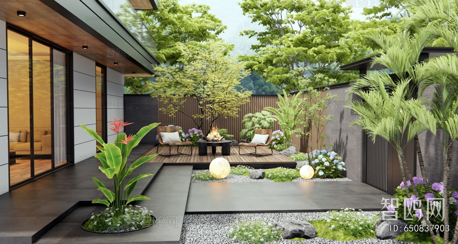 Modern Courtyard/landscape