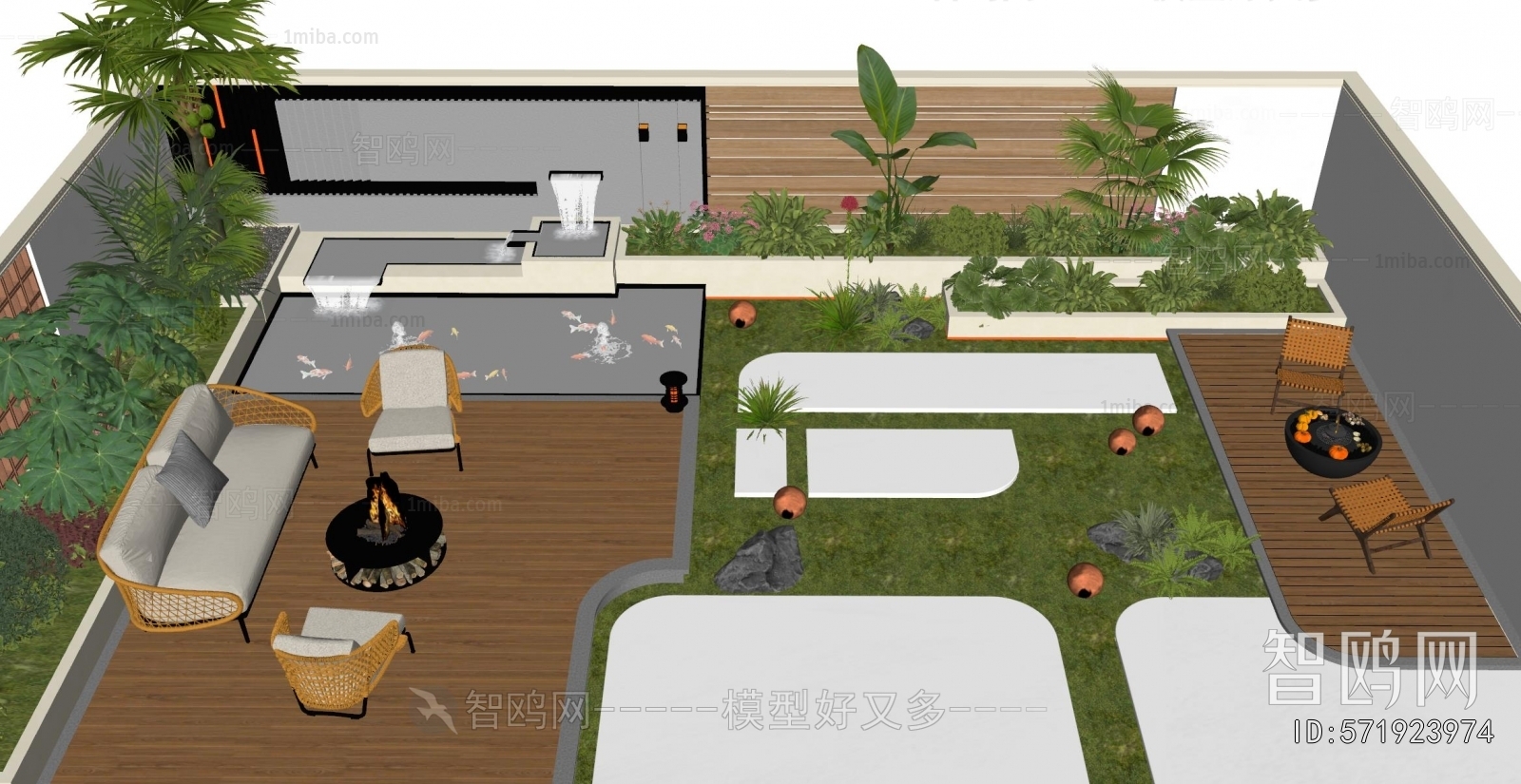 Modern Courtyard/landscape