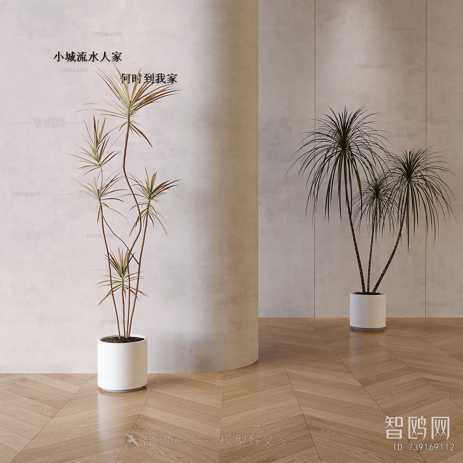 Modern Ground Green Plant Potted Plants