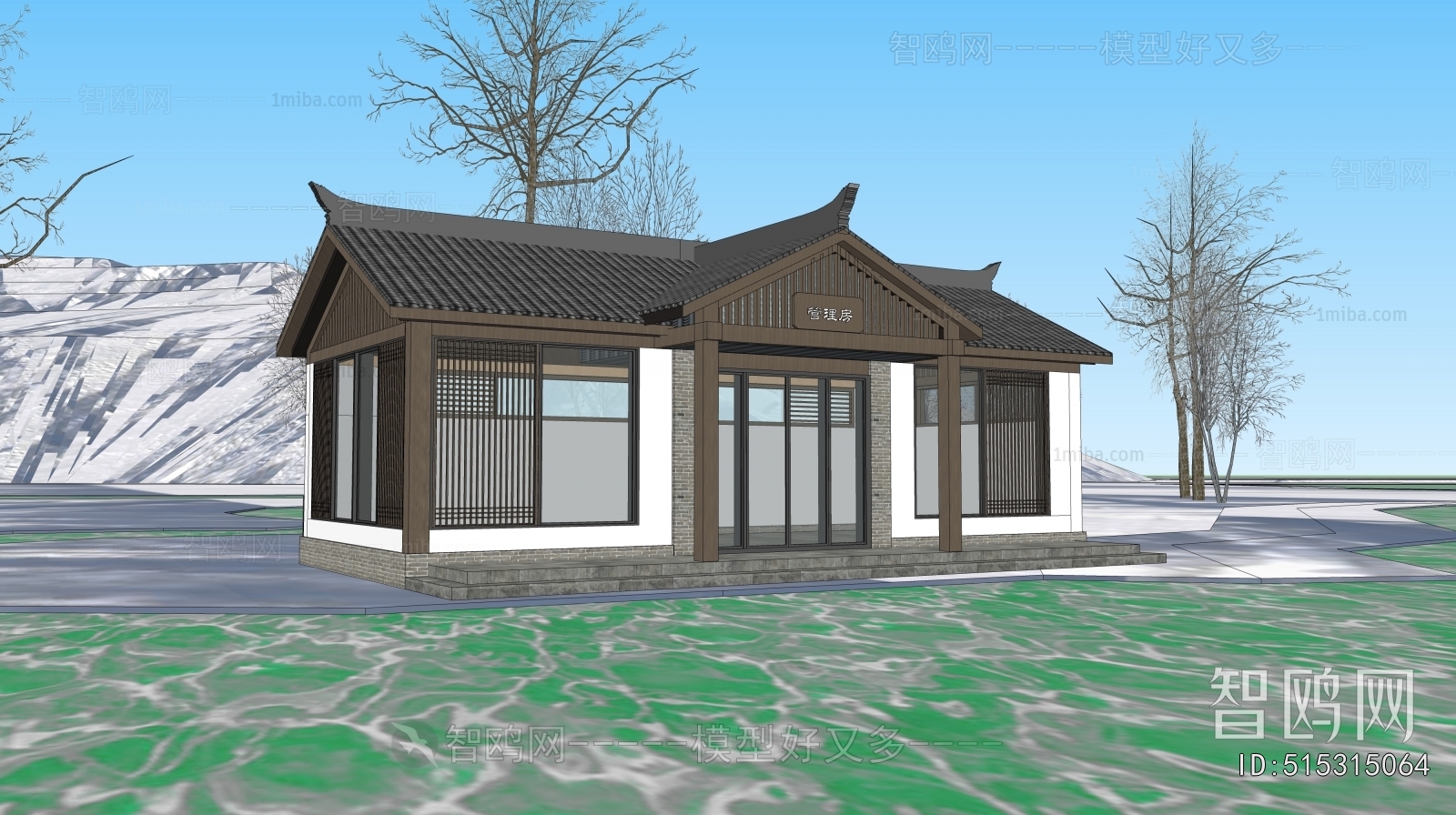 New Chinese Style Appearance Of Commercial Building