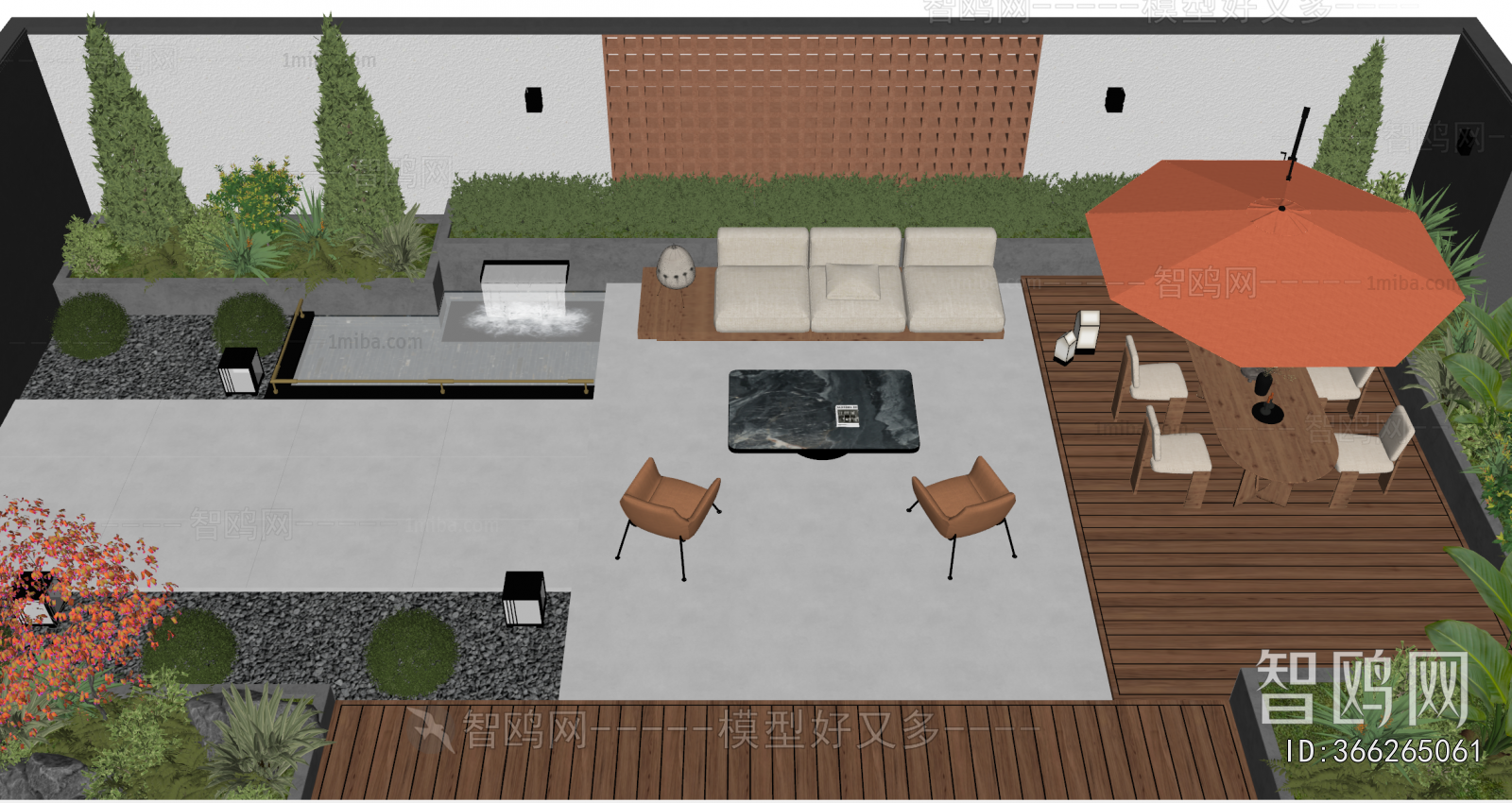 Modern Courtyard/landscape