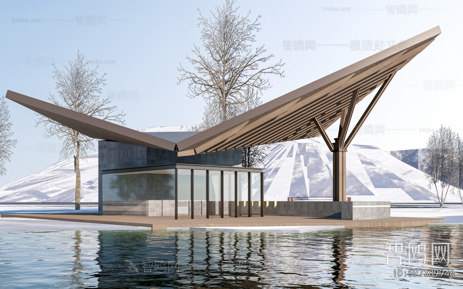 New Chinese Style Appearance Of Commercial Building