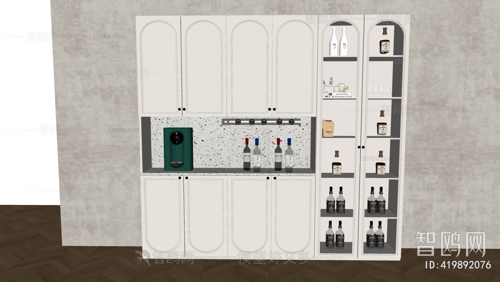 French Style Wine Cabinet