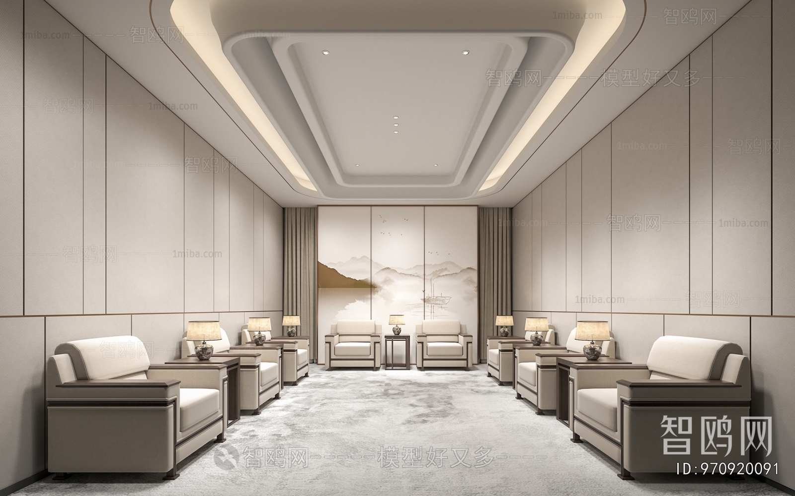 New Chinese Style Reception Room