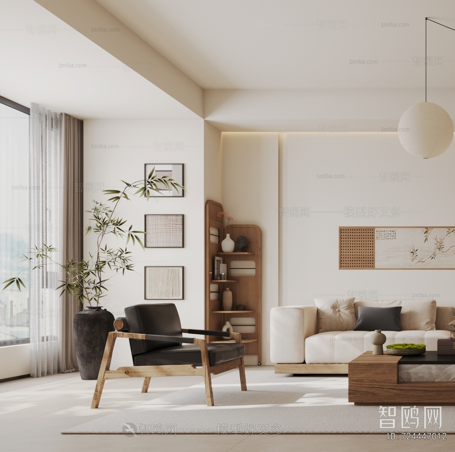 New Chinese Style A Living Room