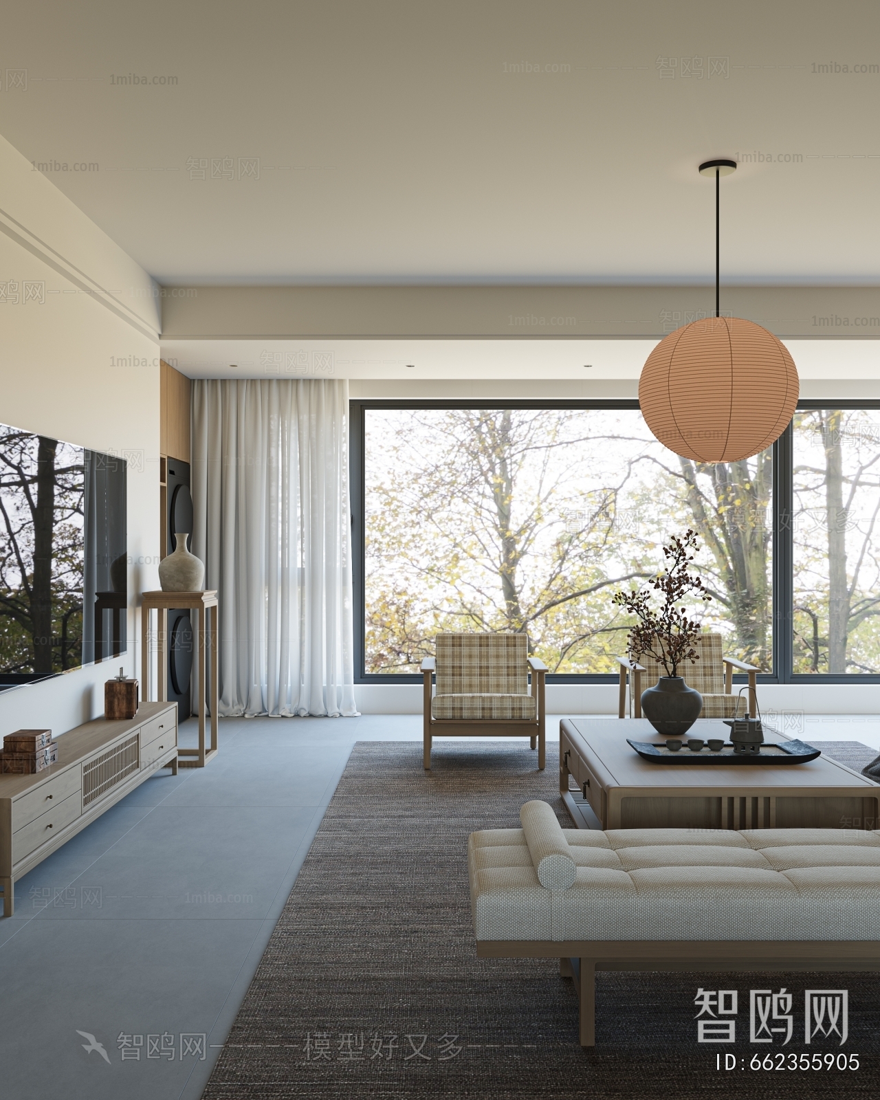 New Chinese Style A Living Room