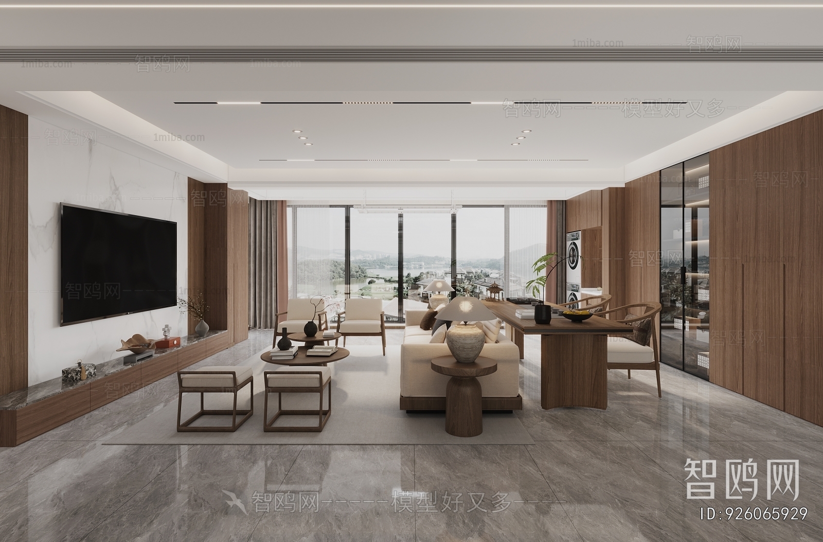 New Chinese Style A Living Room