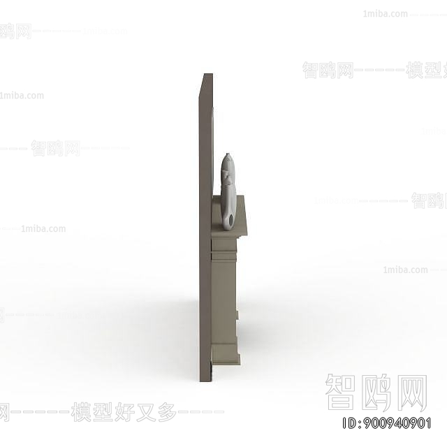 Simple European Style Fireplace