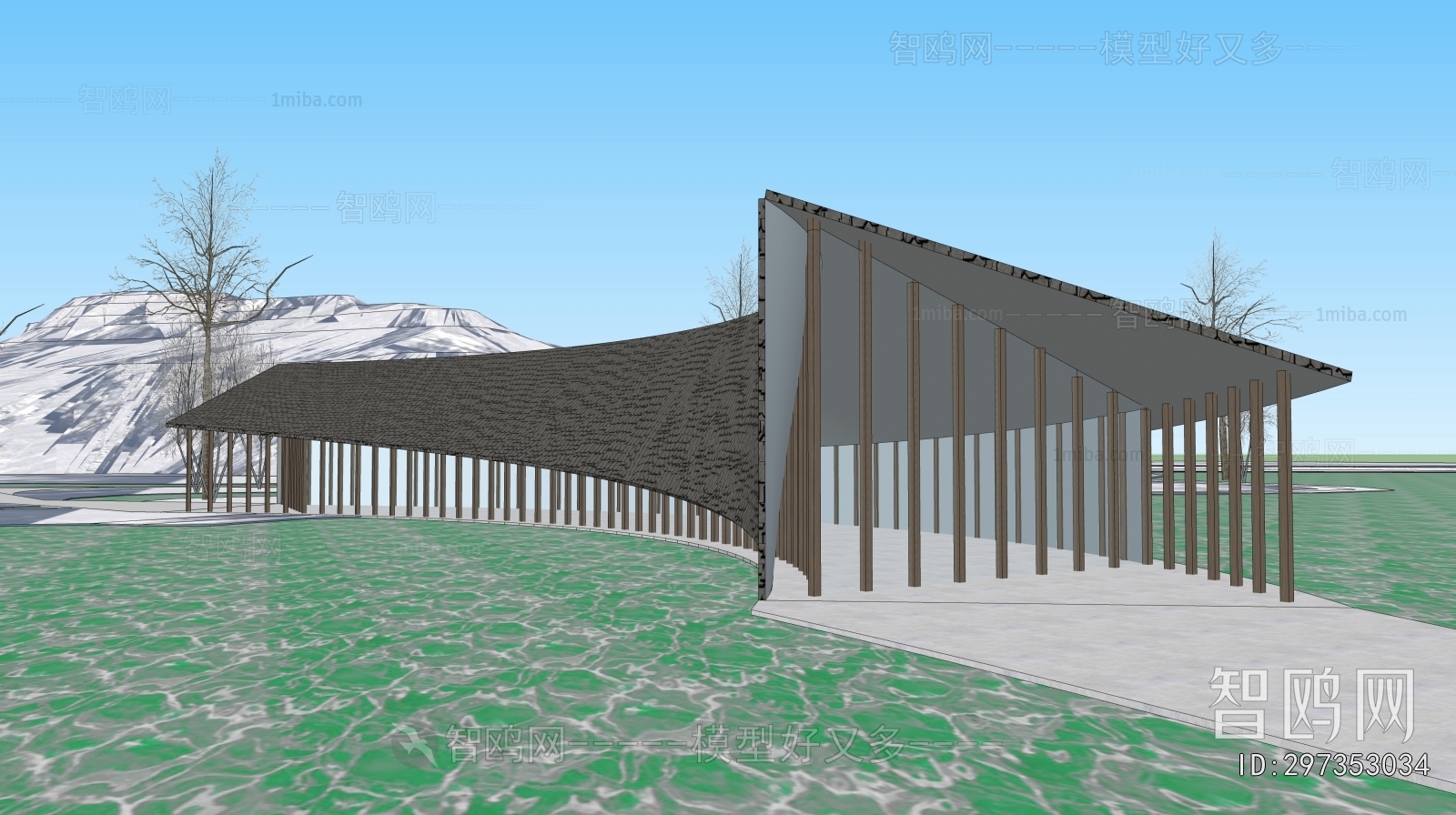 New Chinese Style Appearance Of Commercial Building