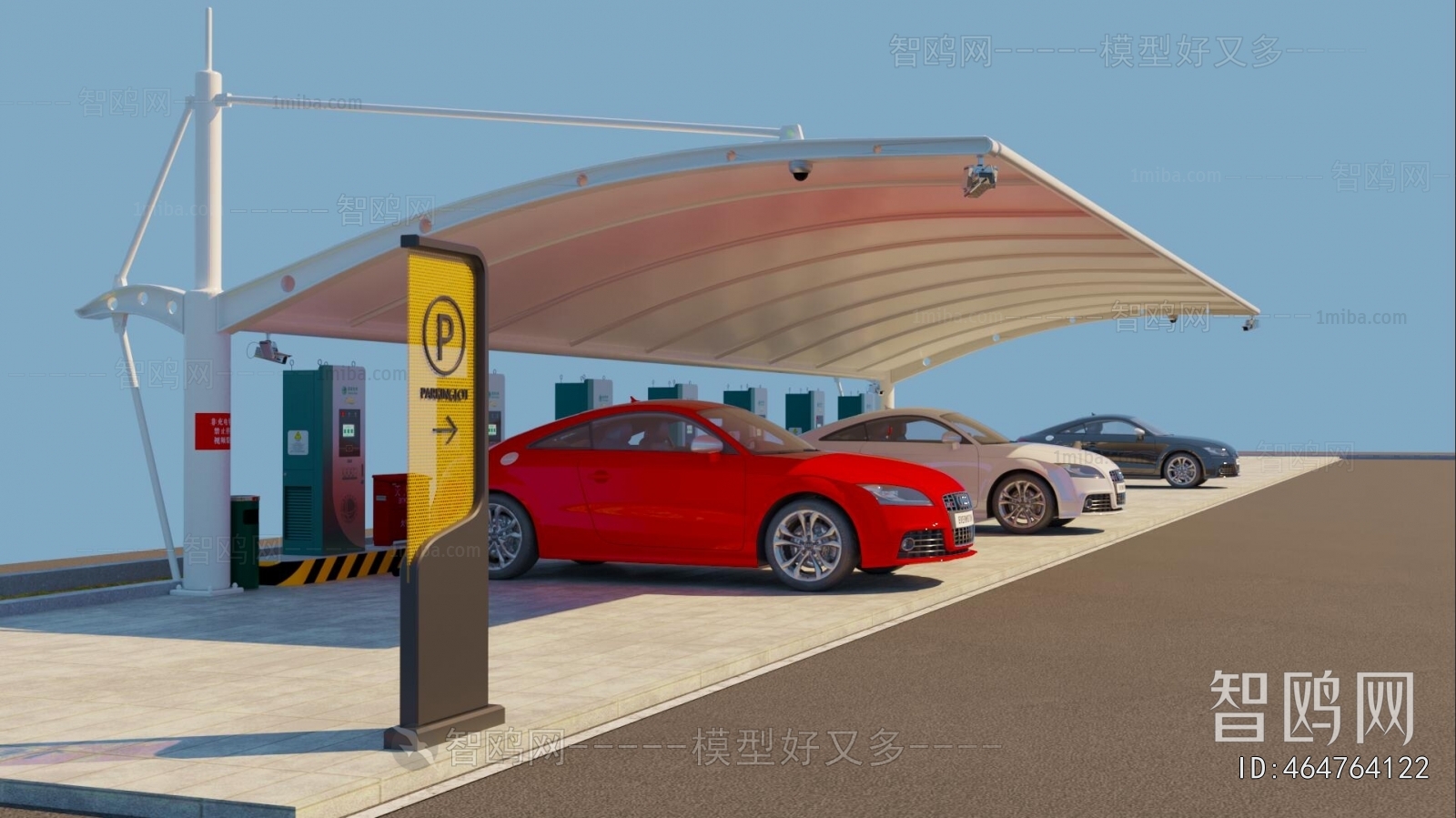 Modern Outdoor Parking Lot