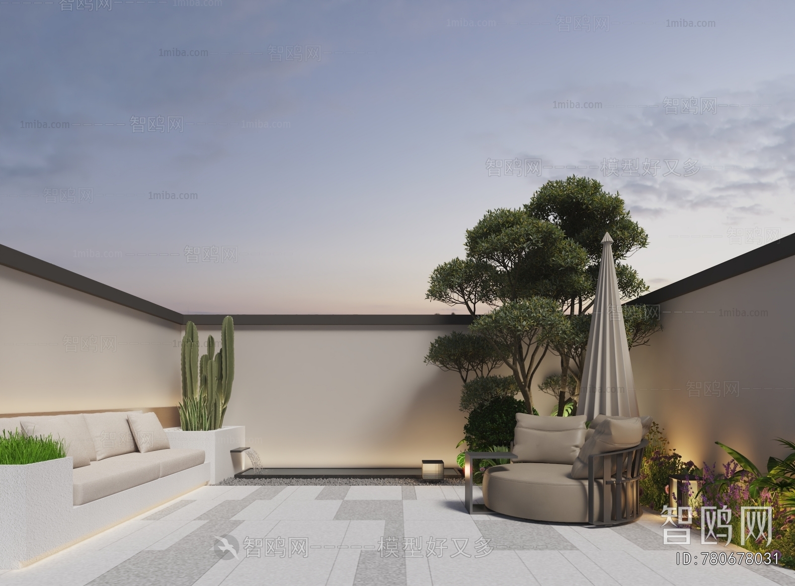 Modern Courtyard/landscape