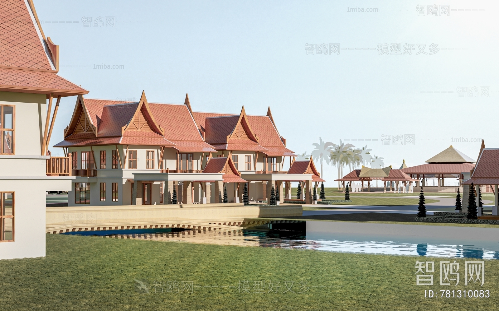 Southeast Asian Style Appearance Of Commercial Building