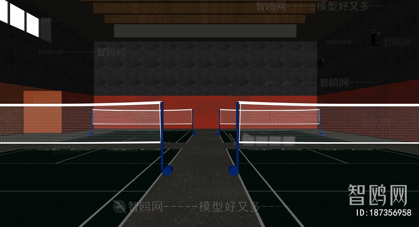 Modern Indoor Badminton Court