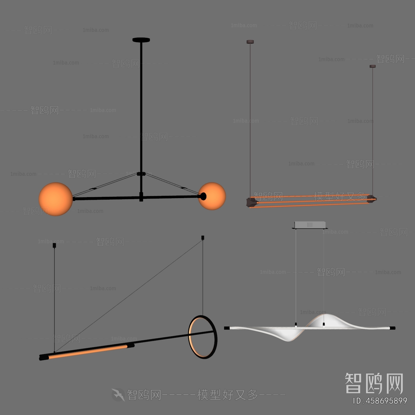 Modern Long Chandelier