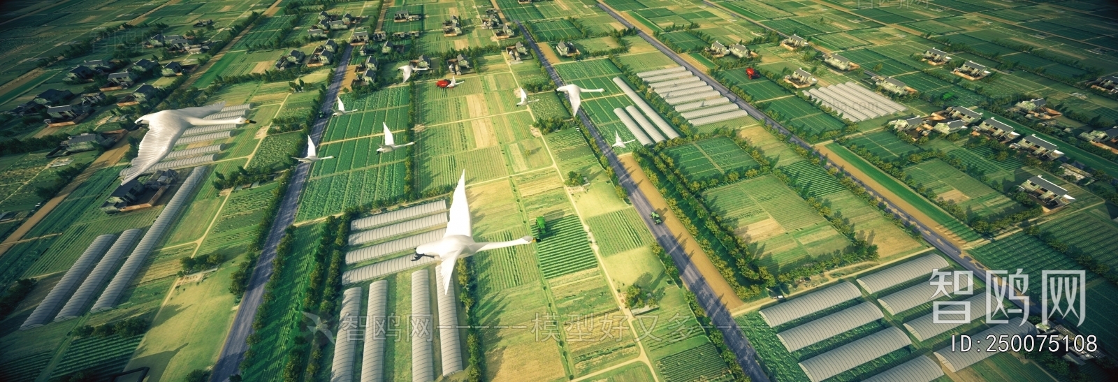 Modern Architectural Bird's-eye View Planning