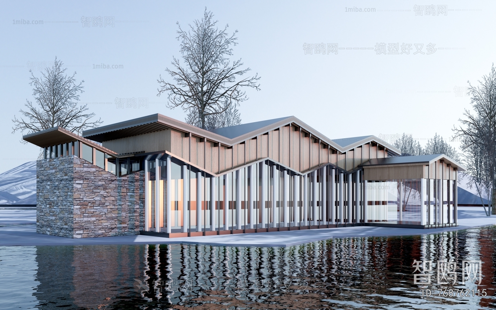 New Chinese Style Appearance Of Commercial Building