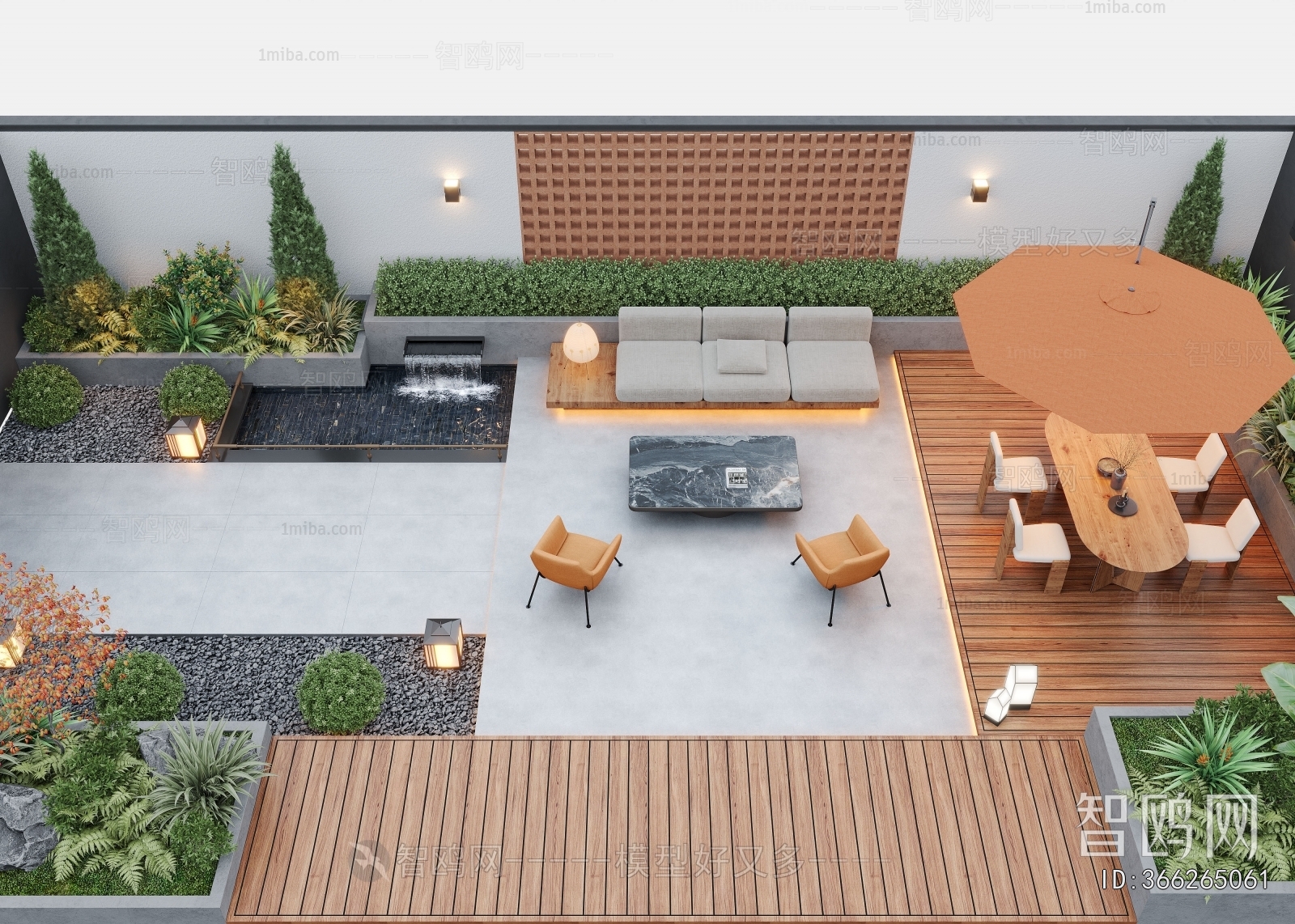 Modern Courtyard/landscape