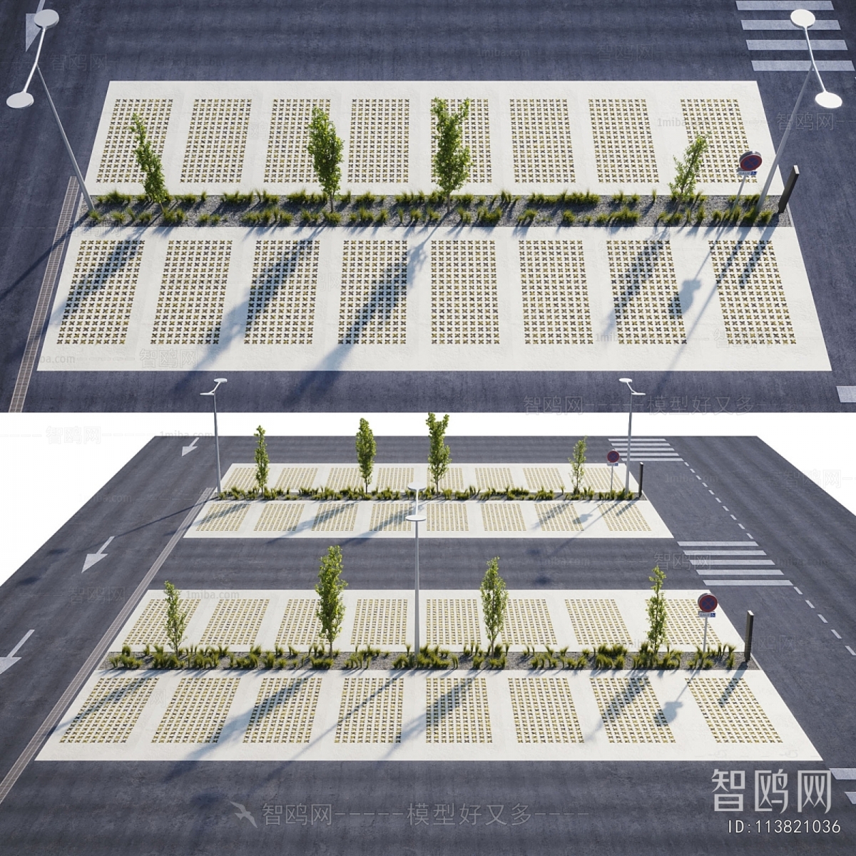 Modern Outdoor Parking Lot