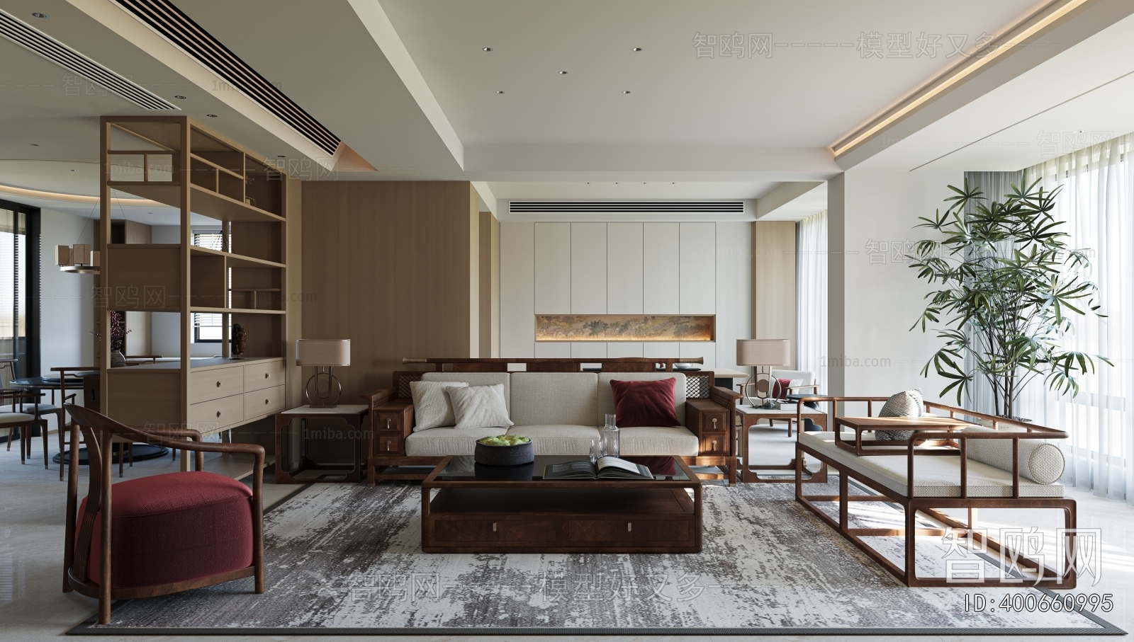 New Chinese Style A Living Room