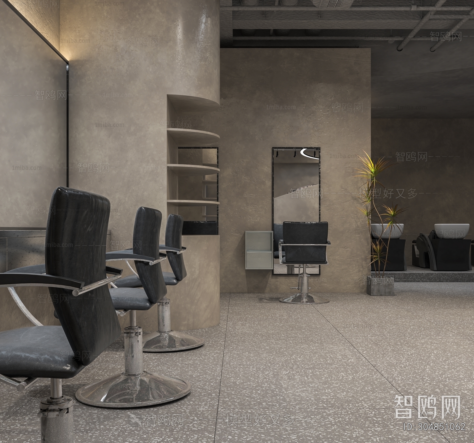 Industrial Style Barbershop