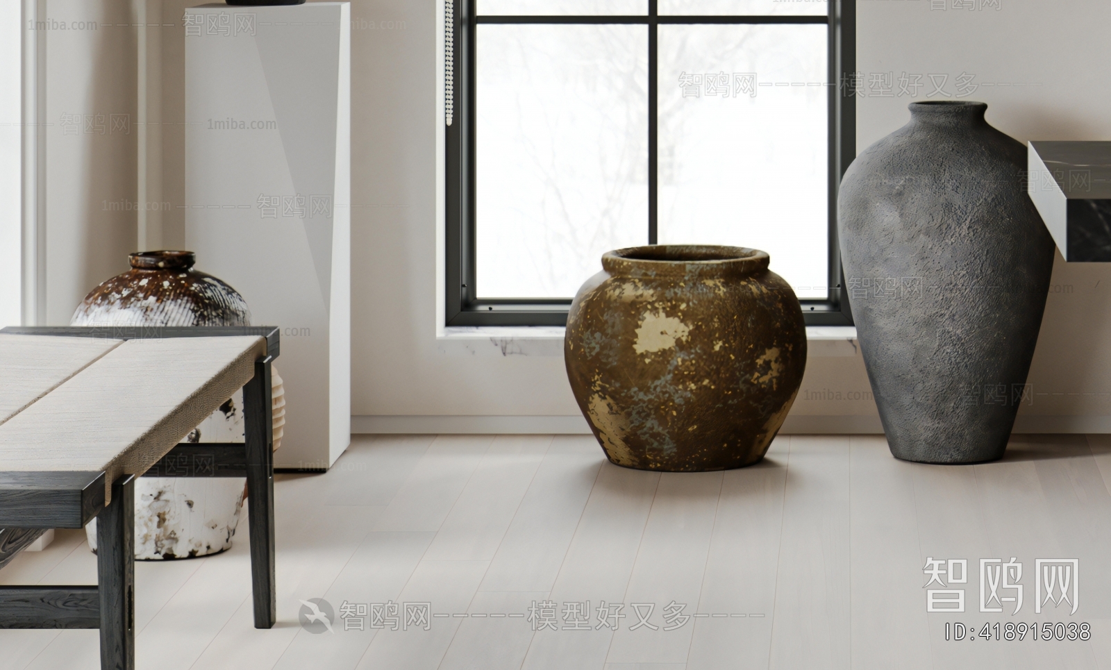 Wabi-sabi Style Clay Pot