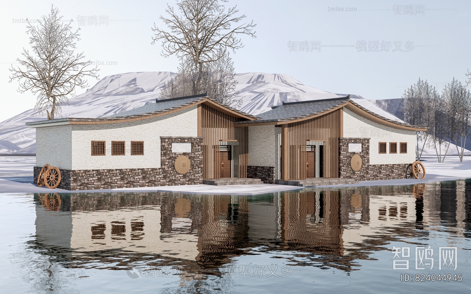 New Chinese Style Appearance Of Commercial Building